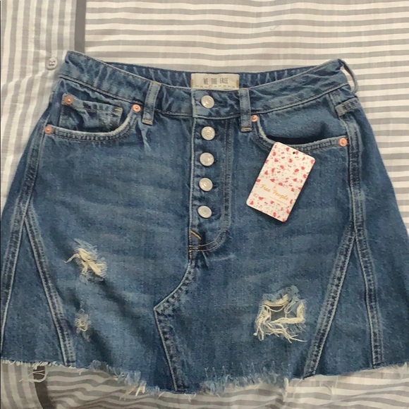 Free People Denim Skirt - Picture 1 of 6